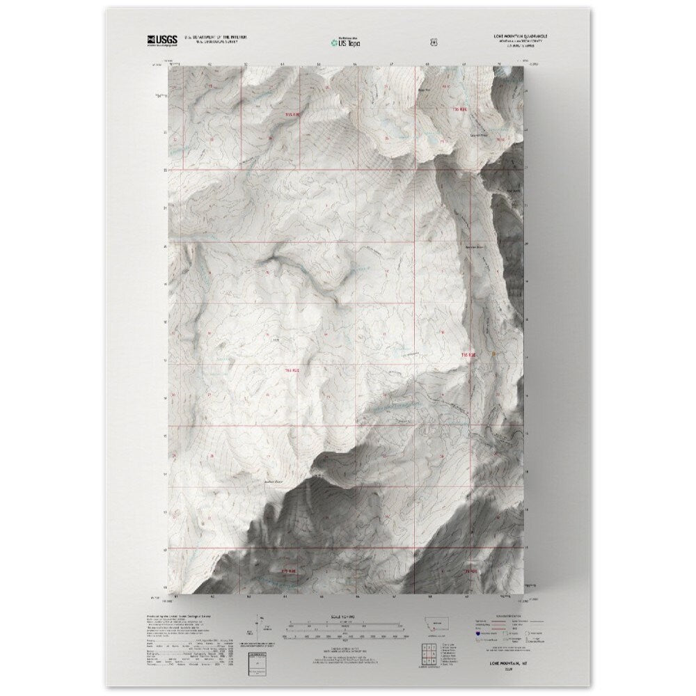 Big Sky, Montana - Shaded Relief Map (2020)