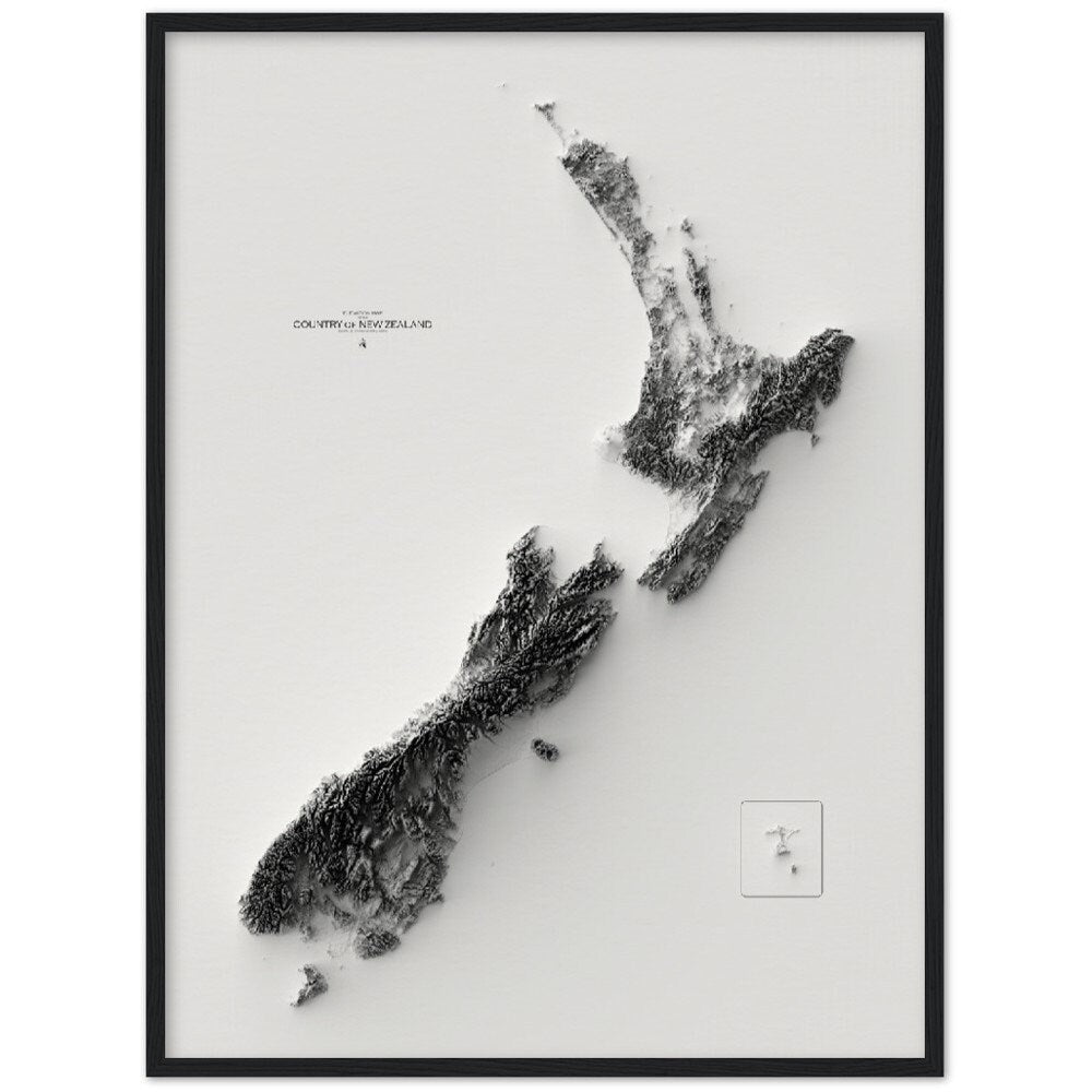 New Zealand Elevation Map