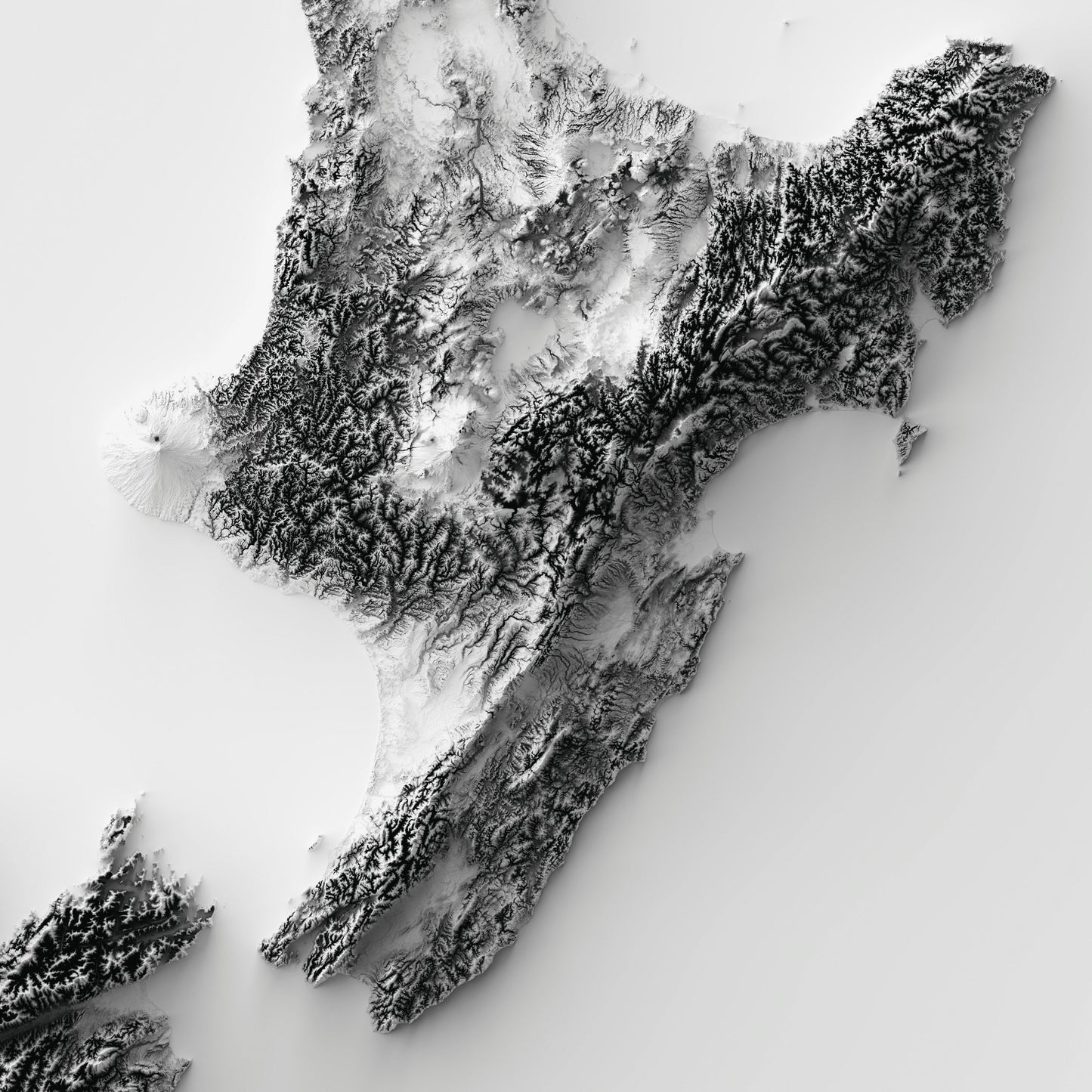 New Zealand Elevation Map