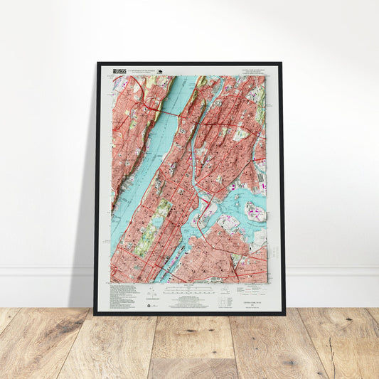 Central Park, New York - Shaded Relief Map (1995)