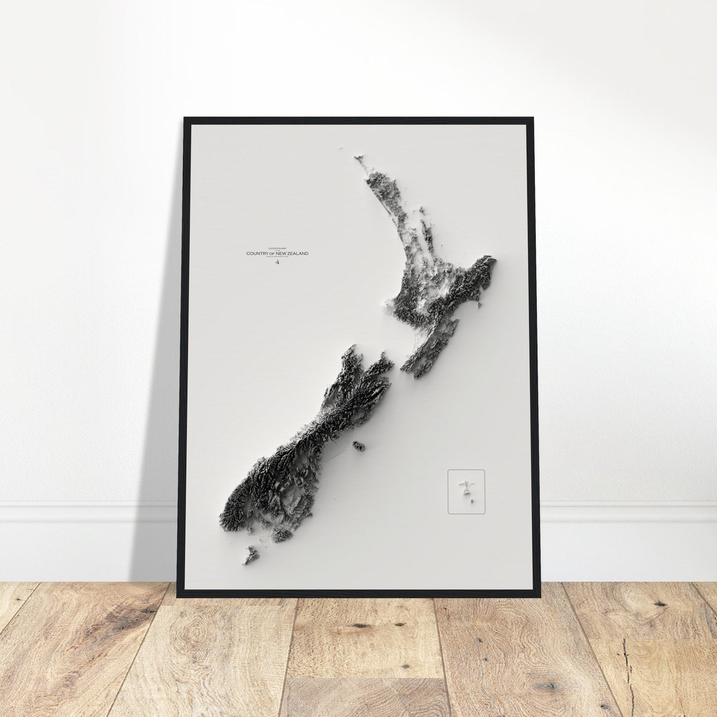 New Zealand Elevation Map