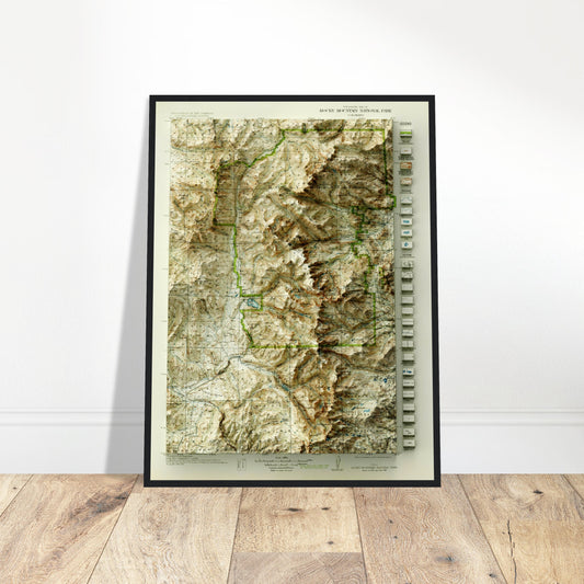 Rocky Mountain National Park - Shaded Relief Map (1919)