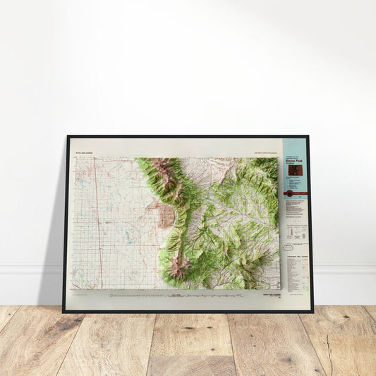 Great Sand Dunes National Park - Shaded Relief Map (1982)