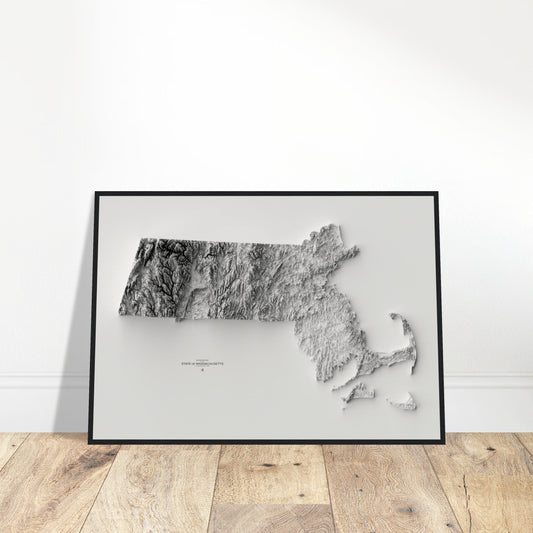 Massachusetts Elevation Map