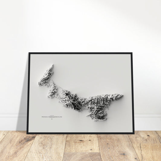 Province of Prince Edward Island Elevation Map