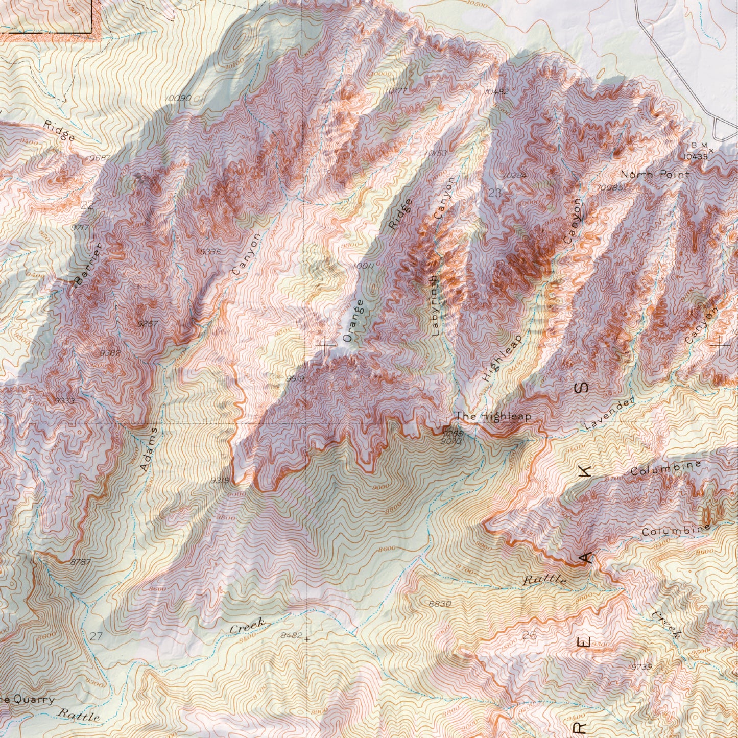 Cedar Breaks National Monument - Shaded Relief Map (1936)