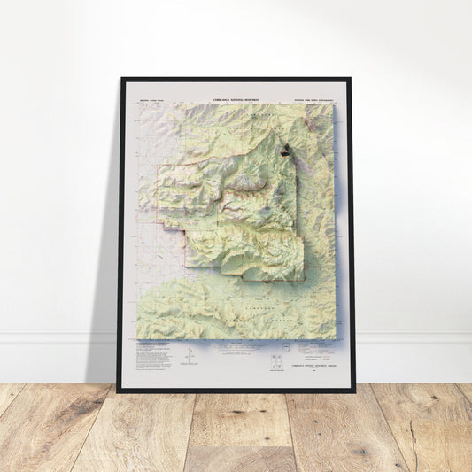 Chiricahua National Monument - Shaded Relief Map (1993)