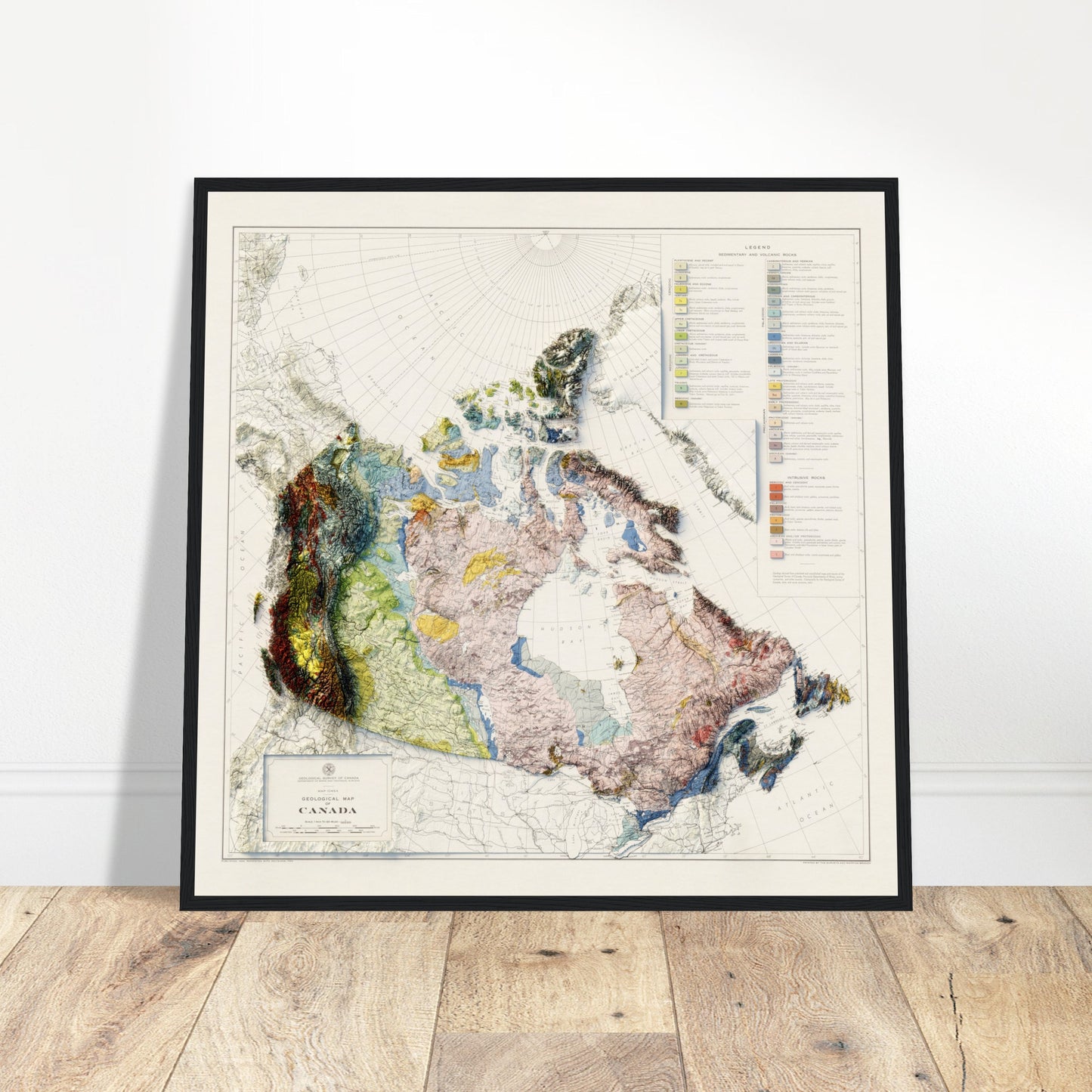 Canada Geology - Shaded Relief Map (1962)