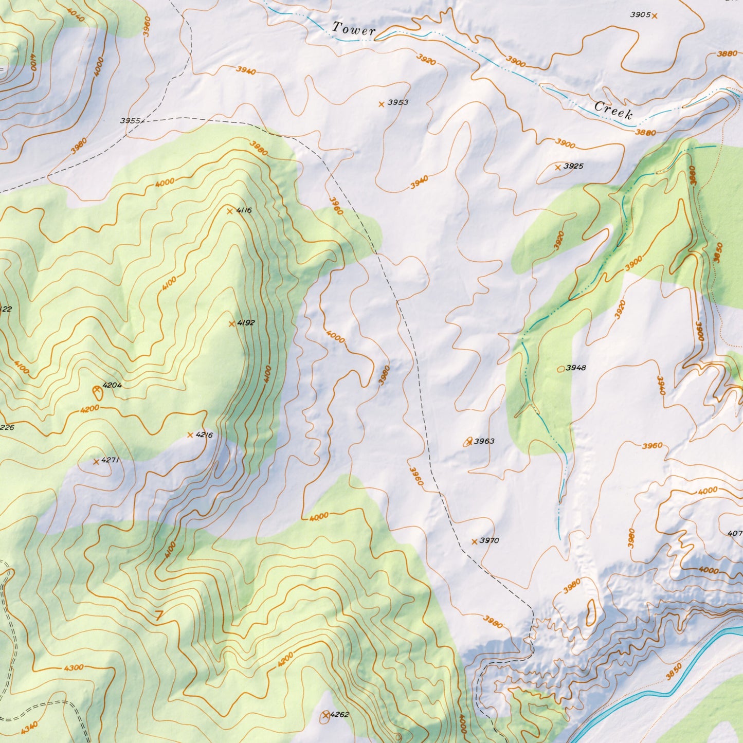 Devils Tower National Monument - Shaded Relief Map (1969)