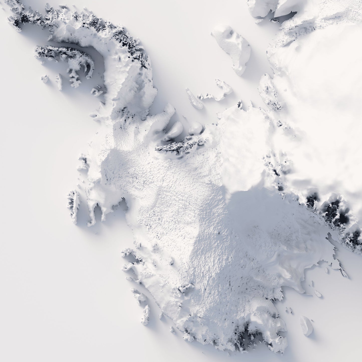 Antarctica Elevation Map