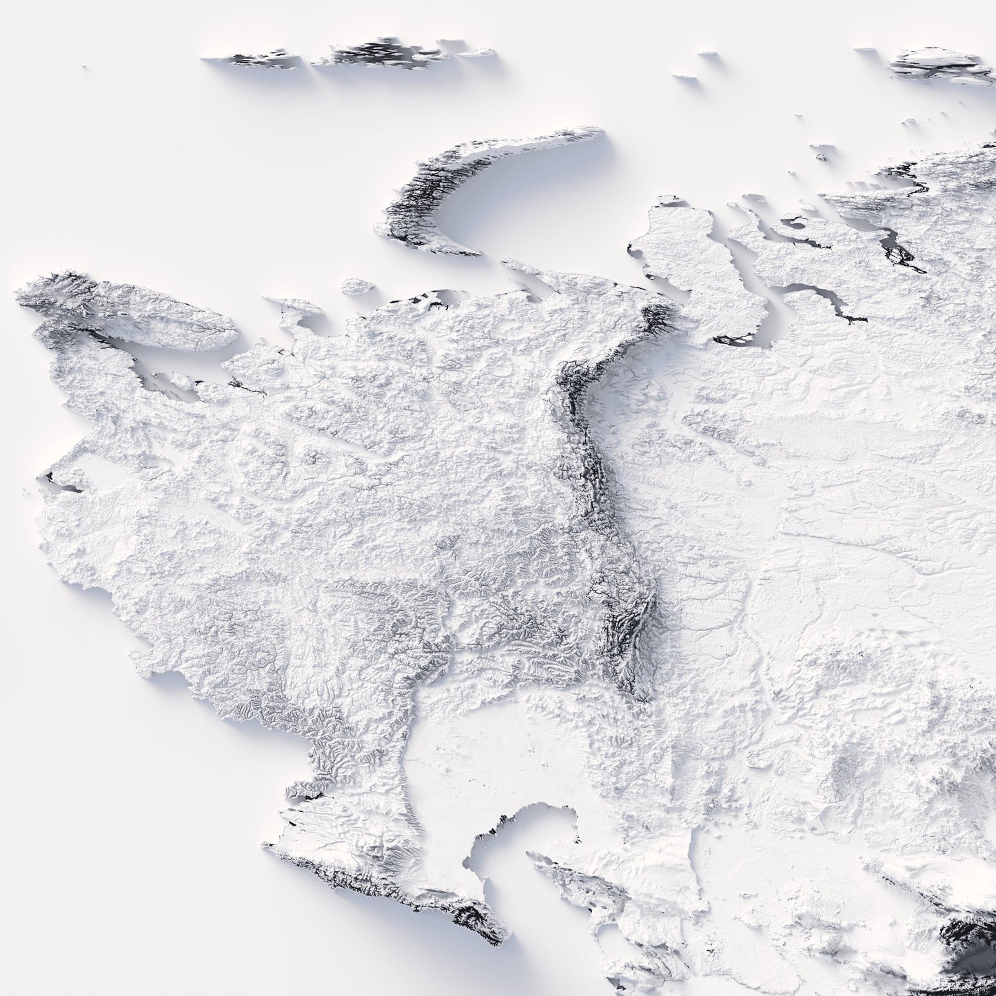 Asia Elevation Map