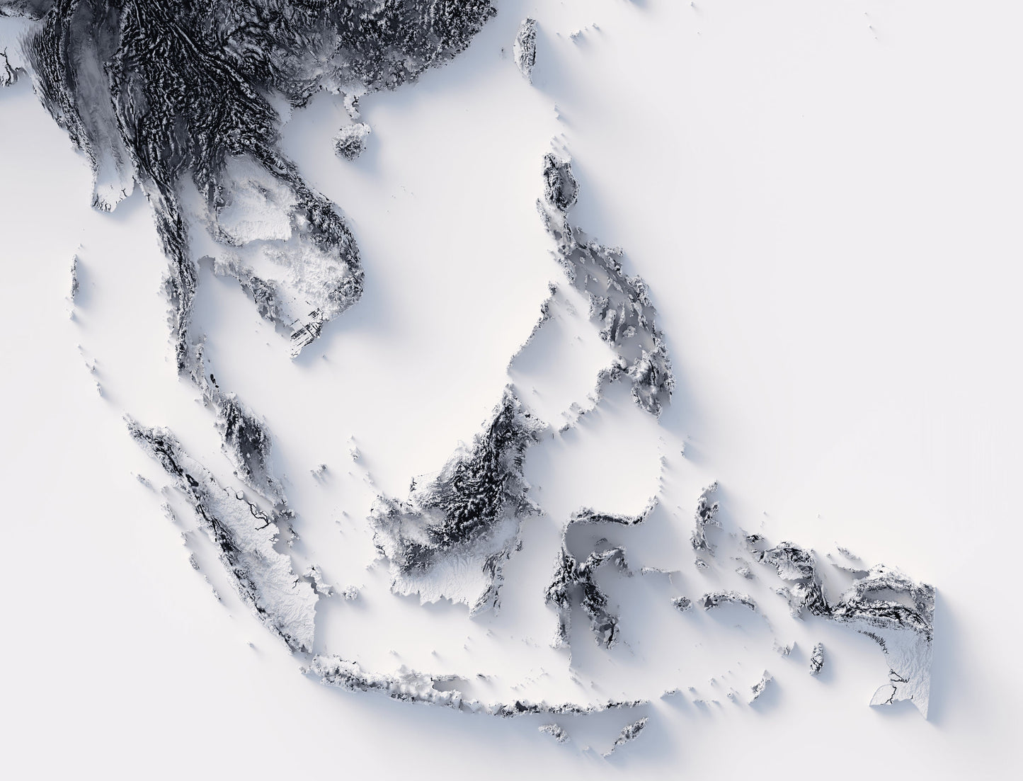 Asia Elevation Map