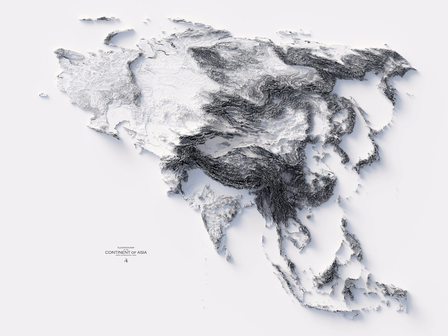 Asia Elevation Map