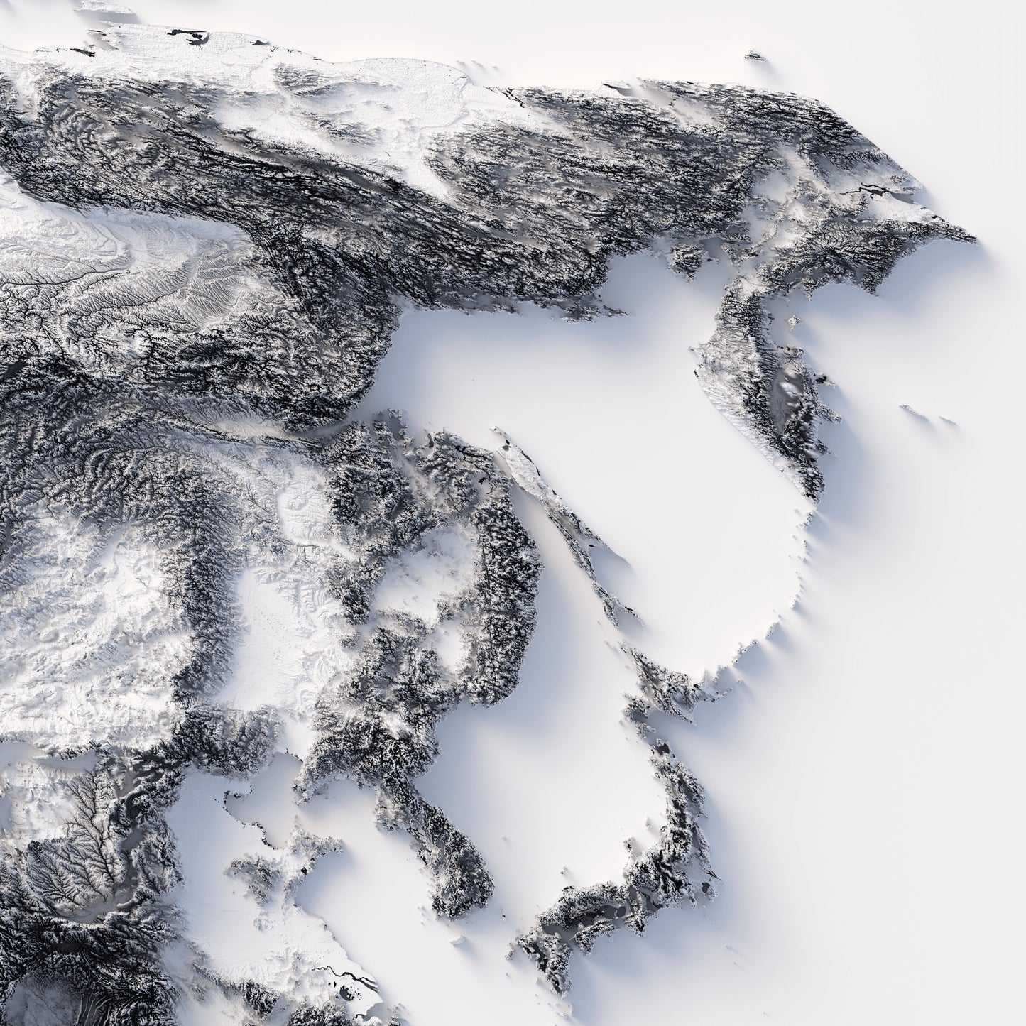 Asia Elevation Map