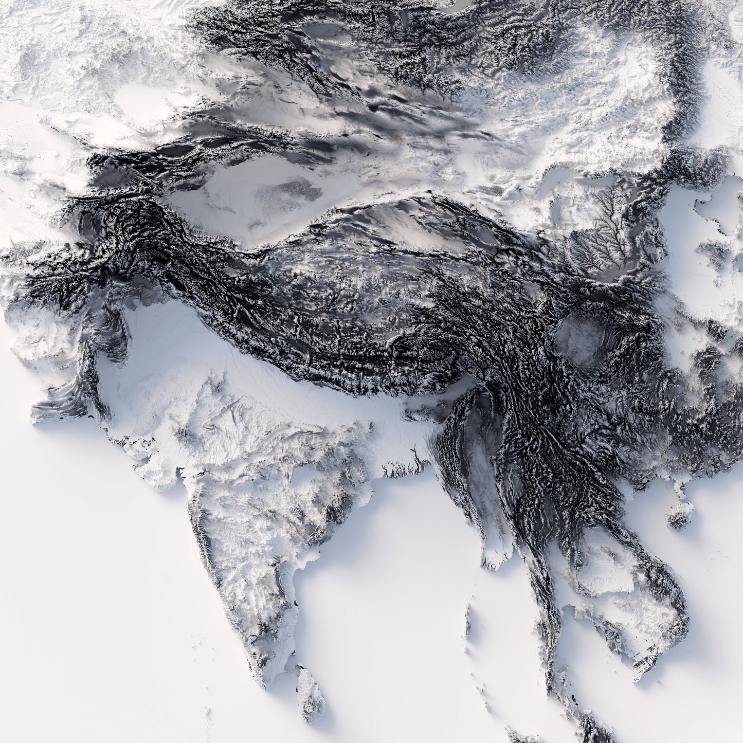 Asia Elevation Map