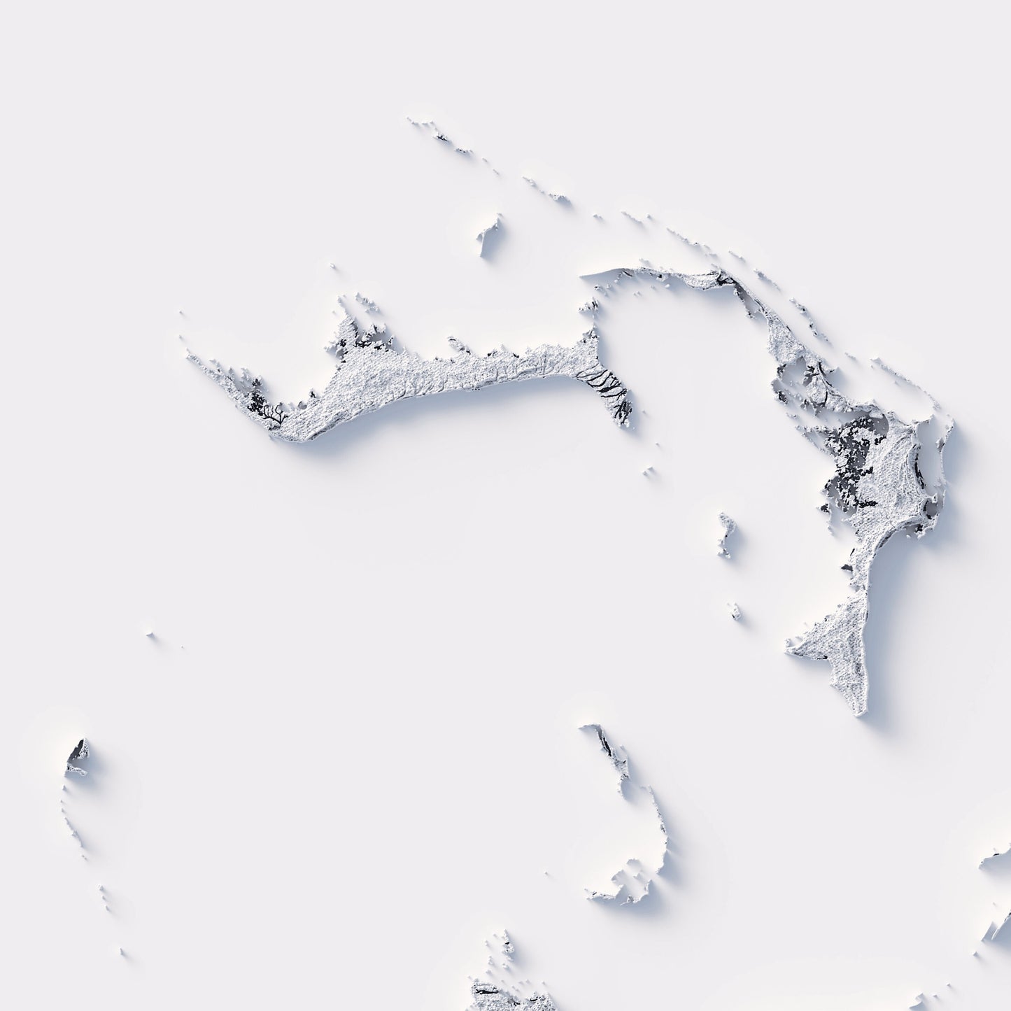 The Bahamas Elevation Map