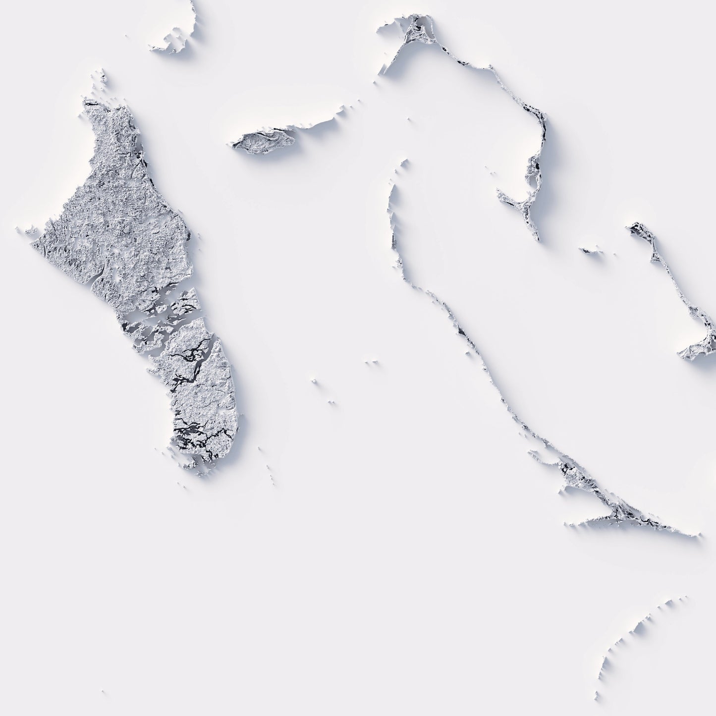 The Bahamas Elevation Map