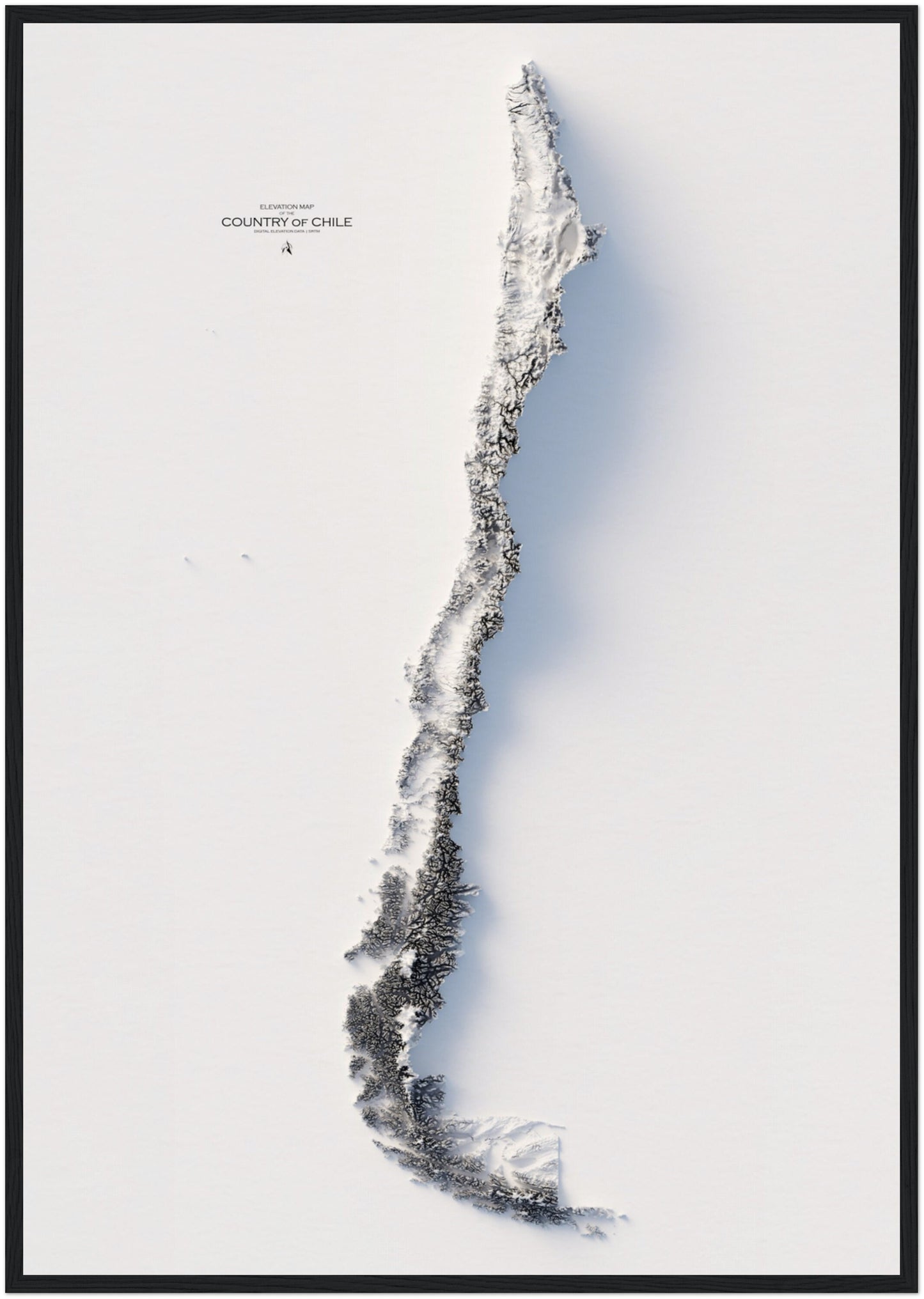 Chile Elevation Map