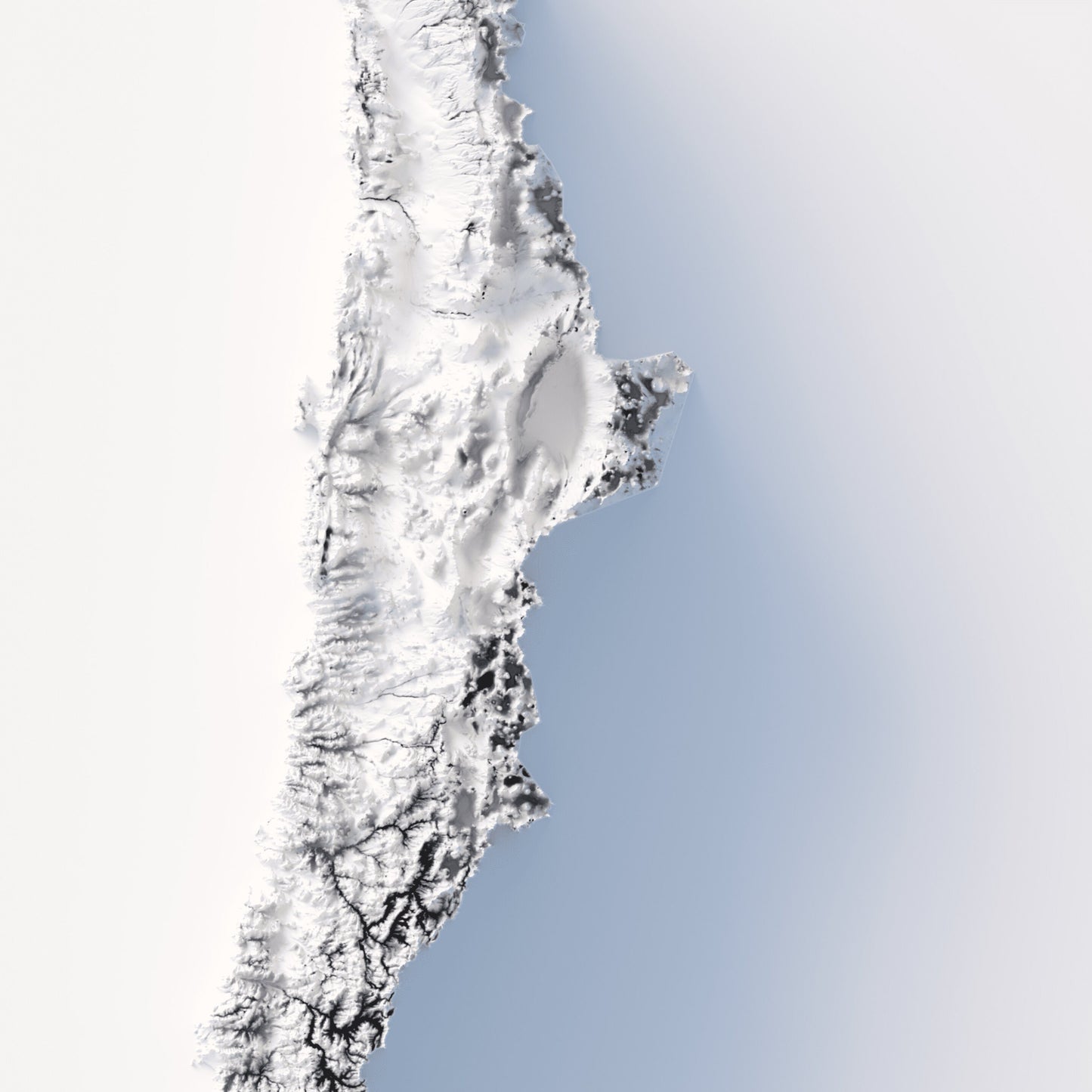 Chile Elevation Map