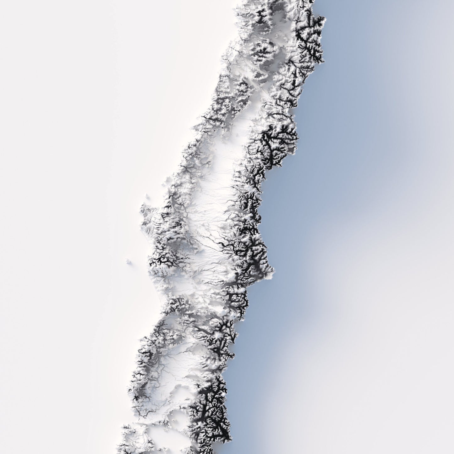 Chile Elevation Map