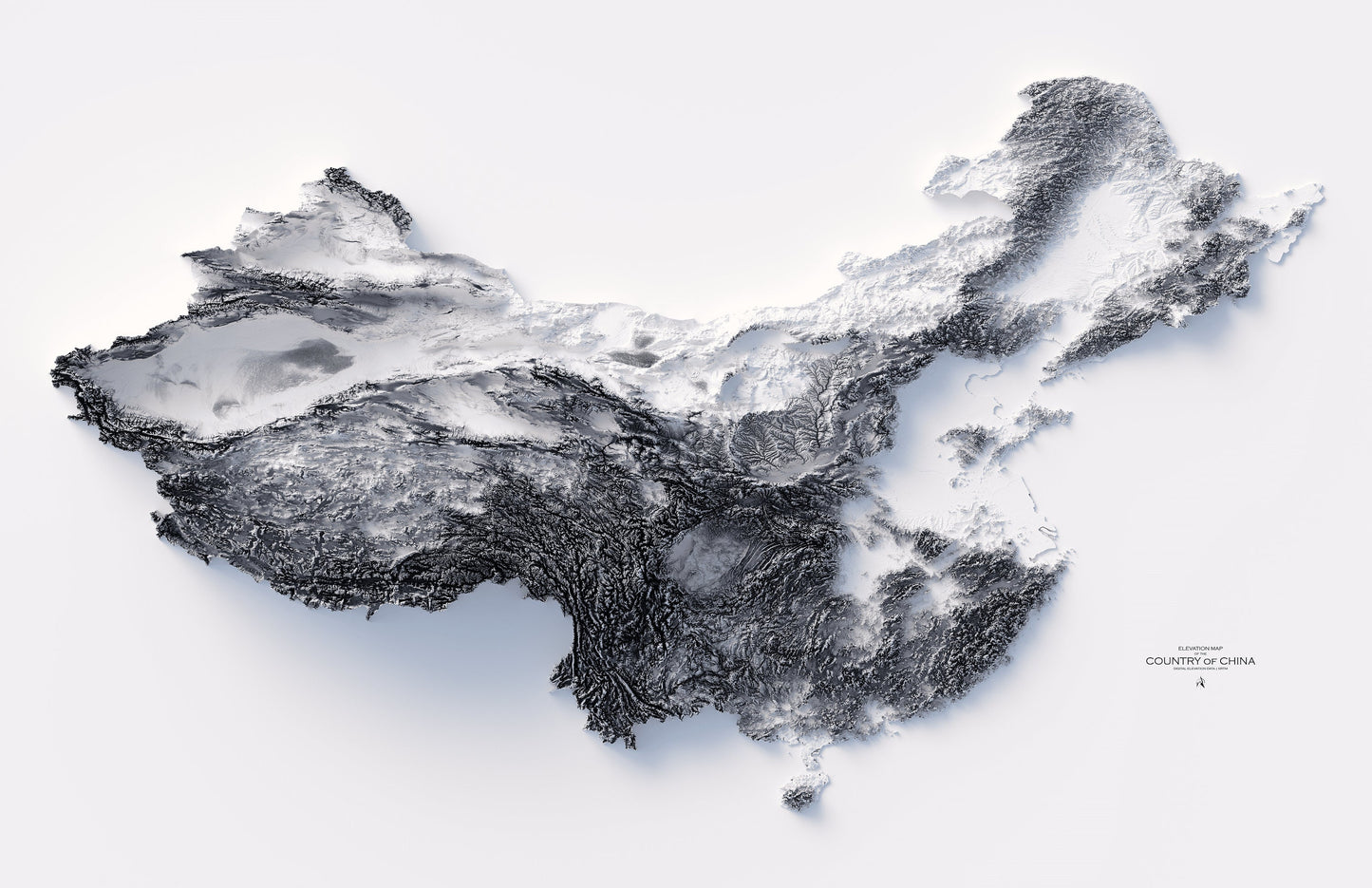 China Elevation Map