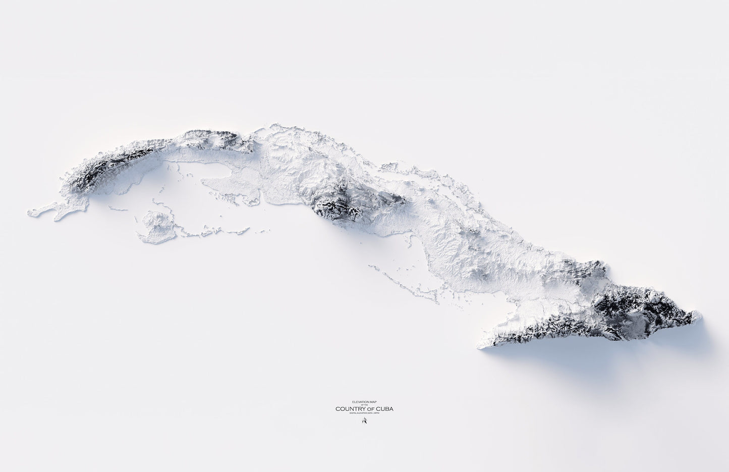 Cuba Elevation Map