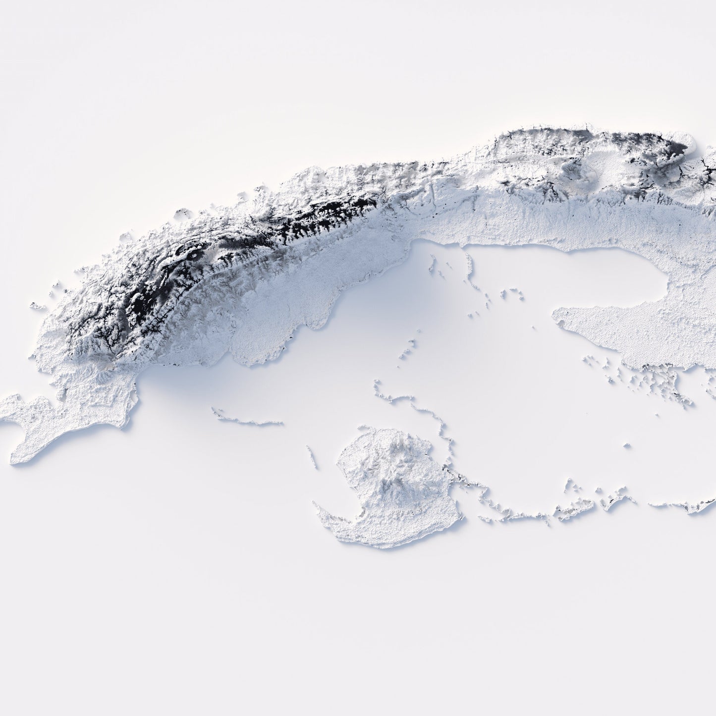 Cuba Elevation Map