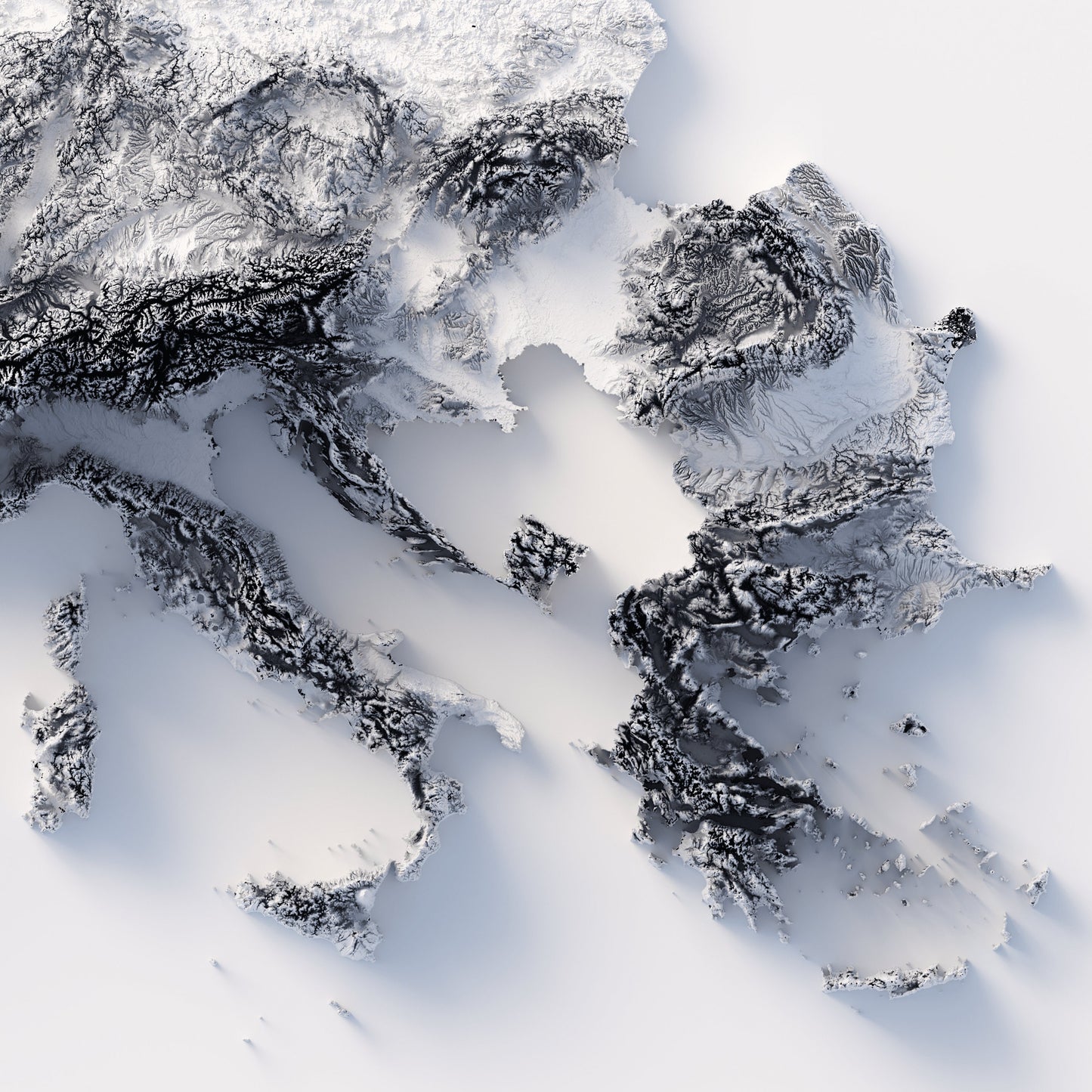 Europe Elevation Map