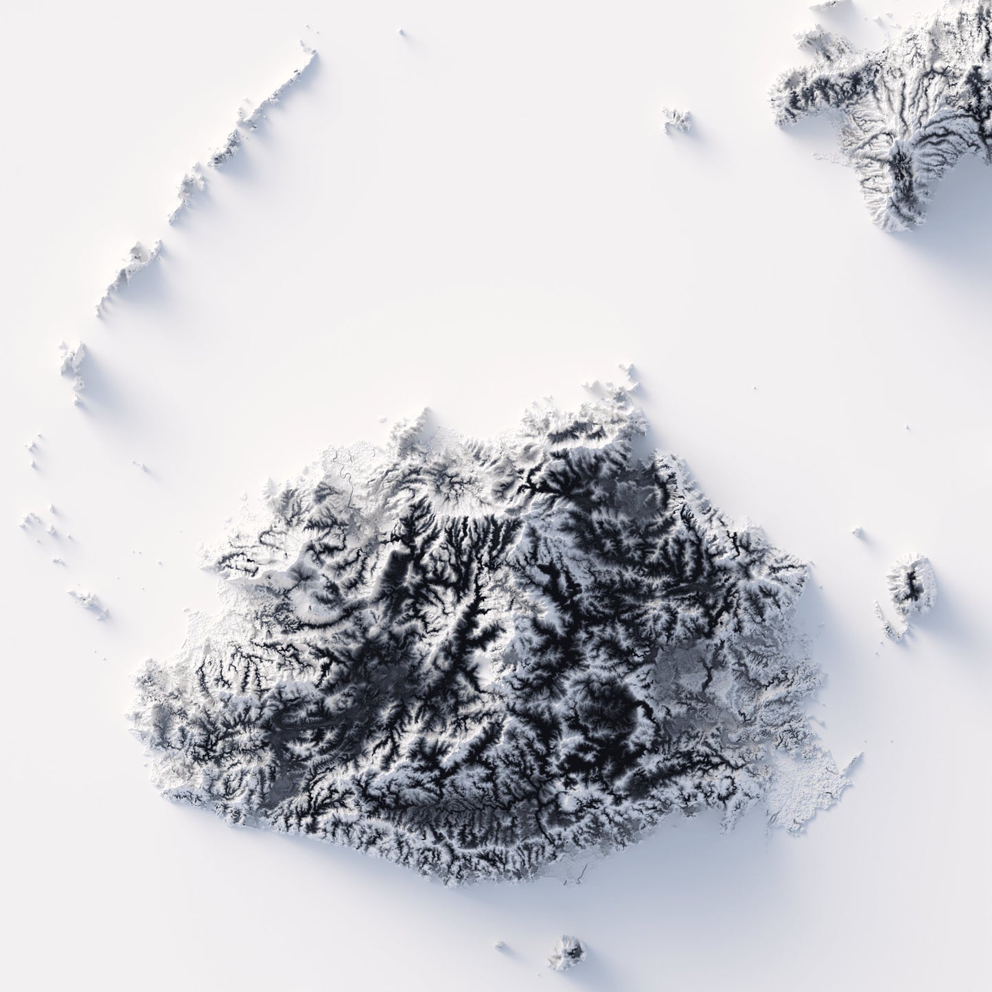 Fiji Elevation Map