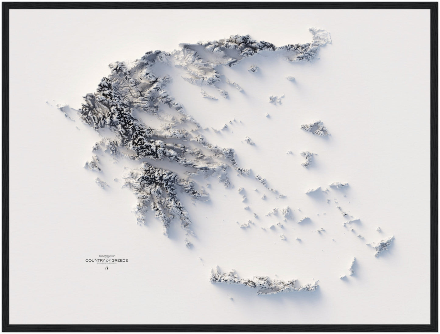 Greece Elevation Map