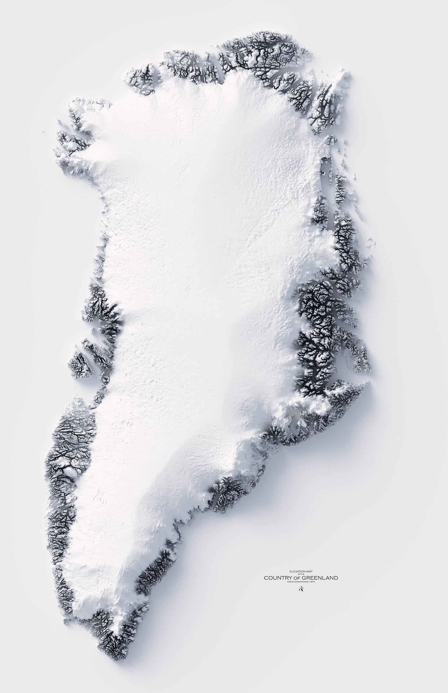 Greenland Elevation Map