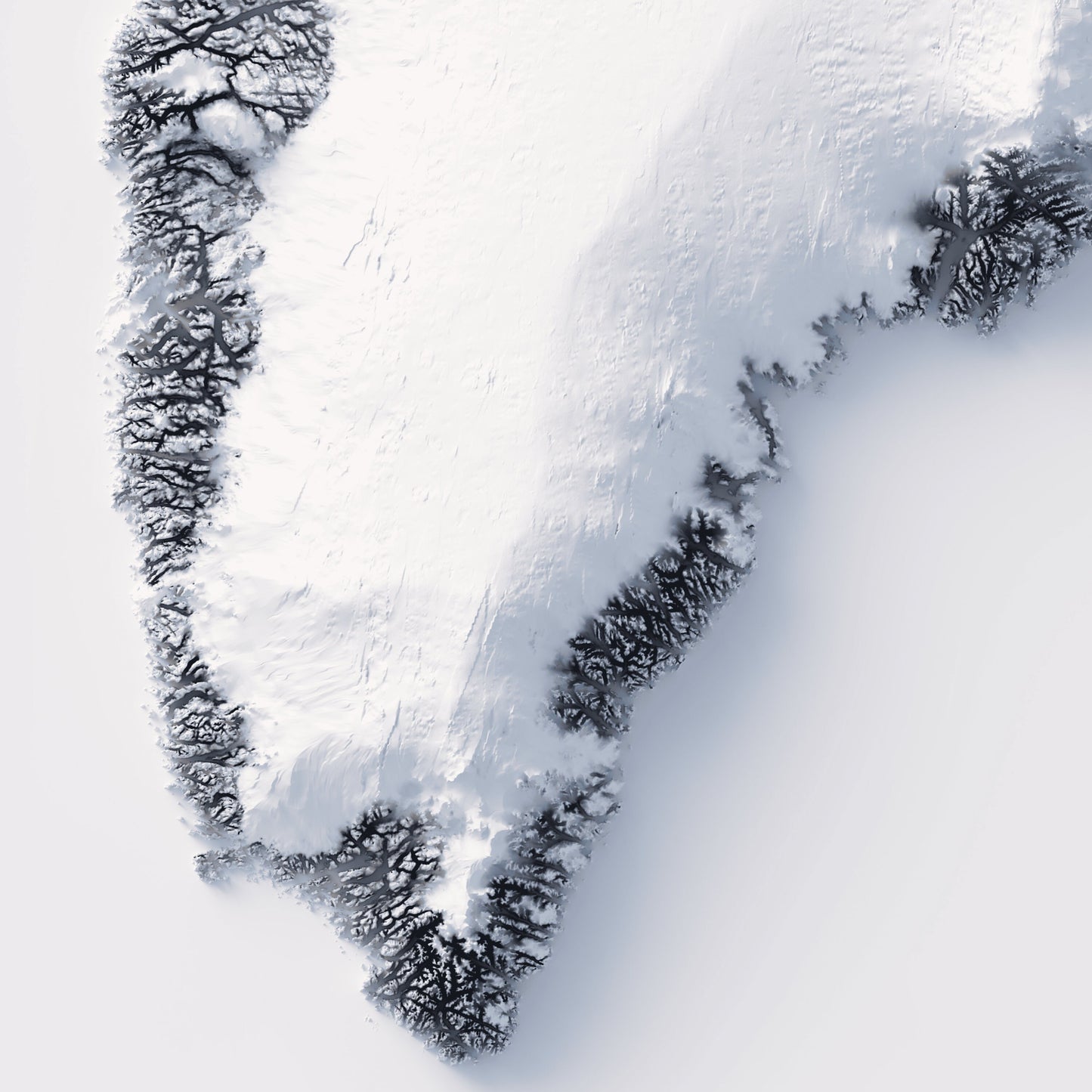 Greenland Elevation Map