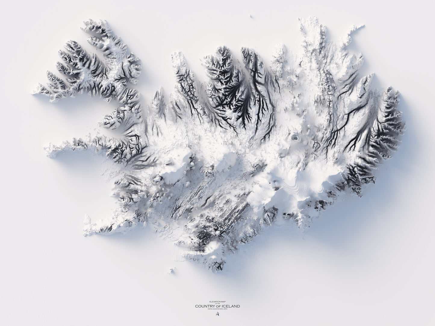 Iceland Elevation Map