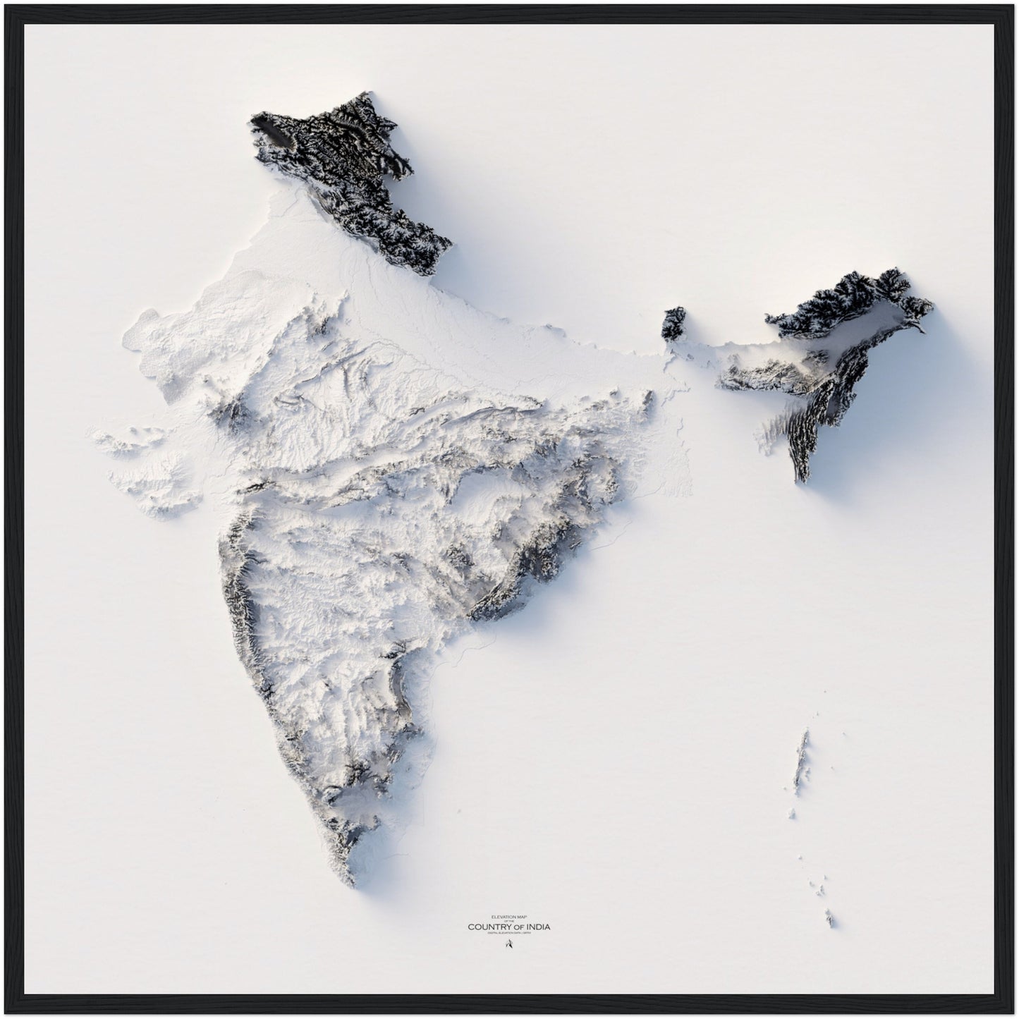 India Elevation Map