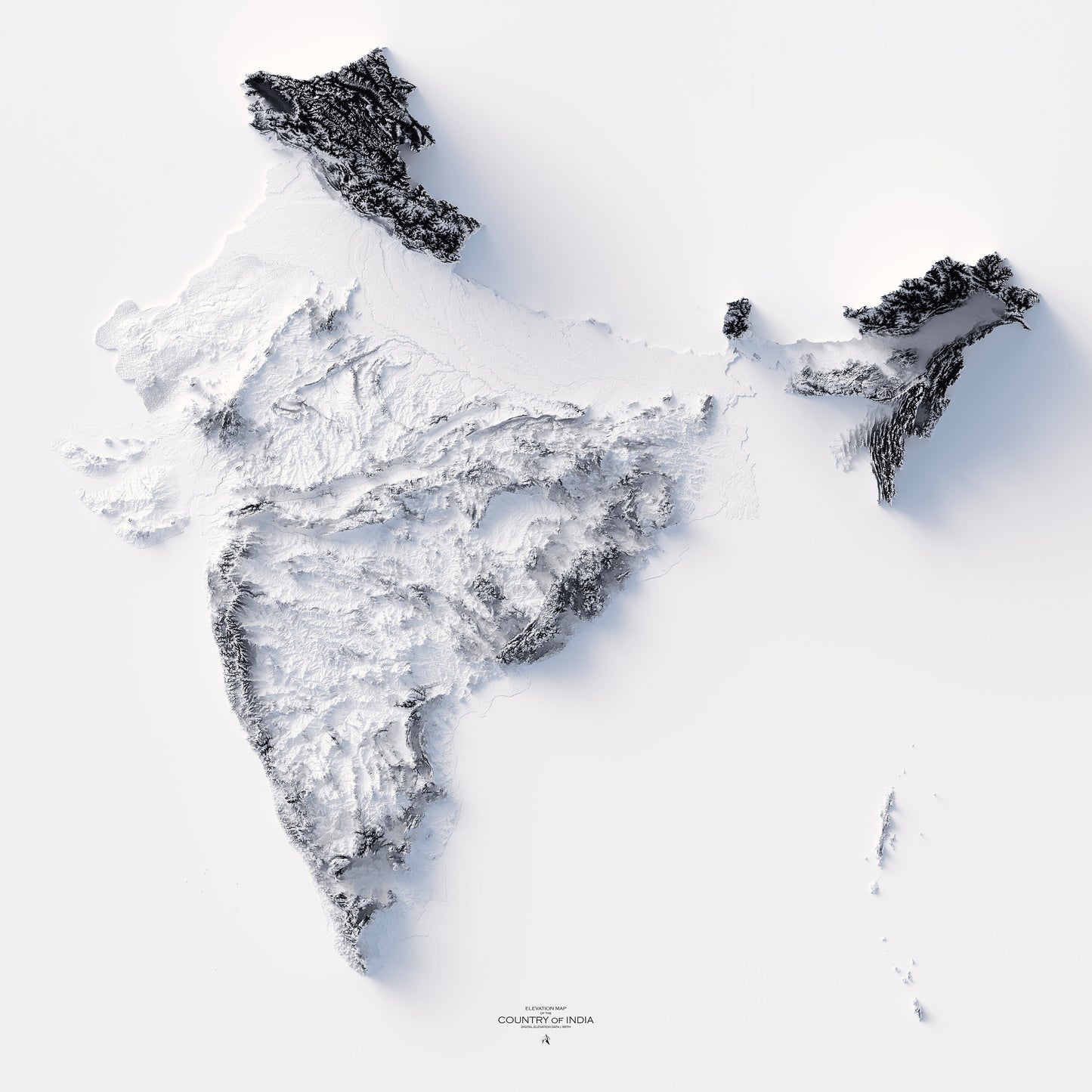 India Elevation Map