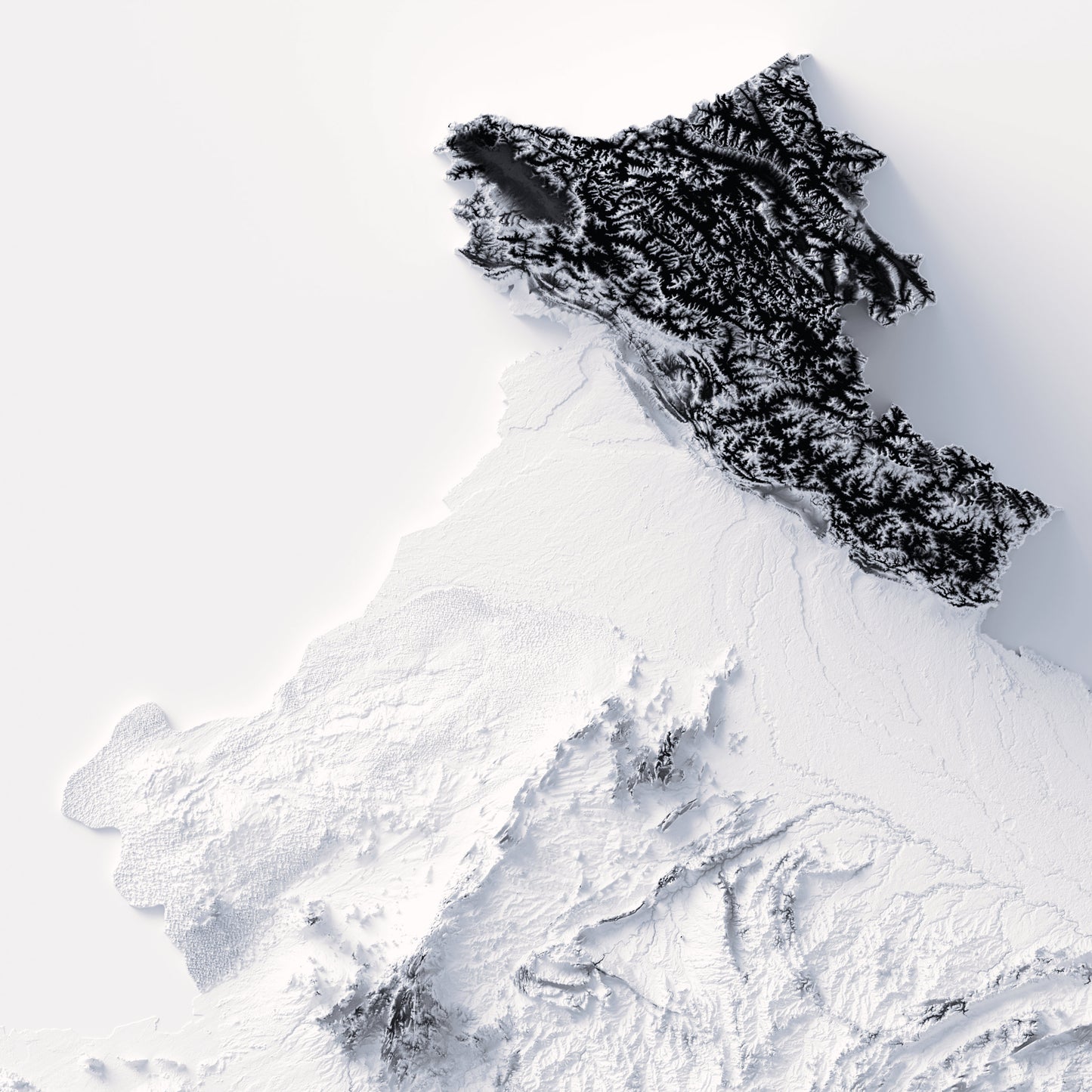 India Elevation Map