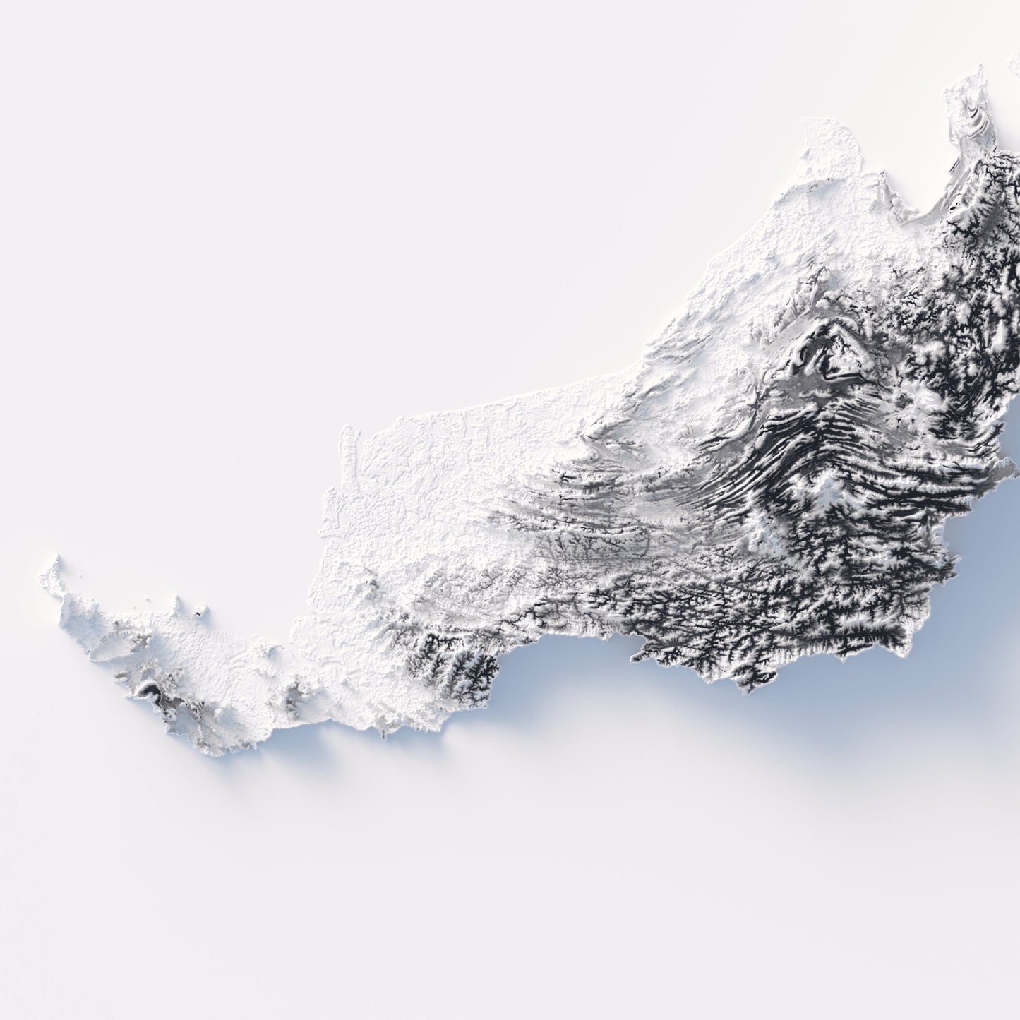 Malaysia Elevation Map