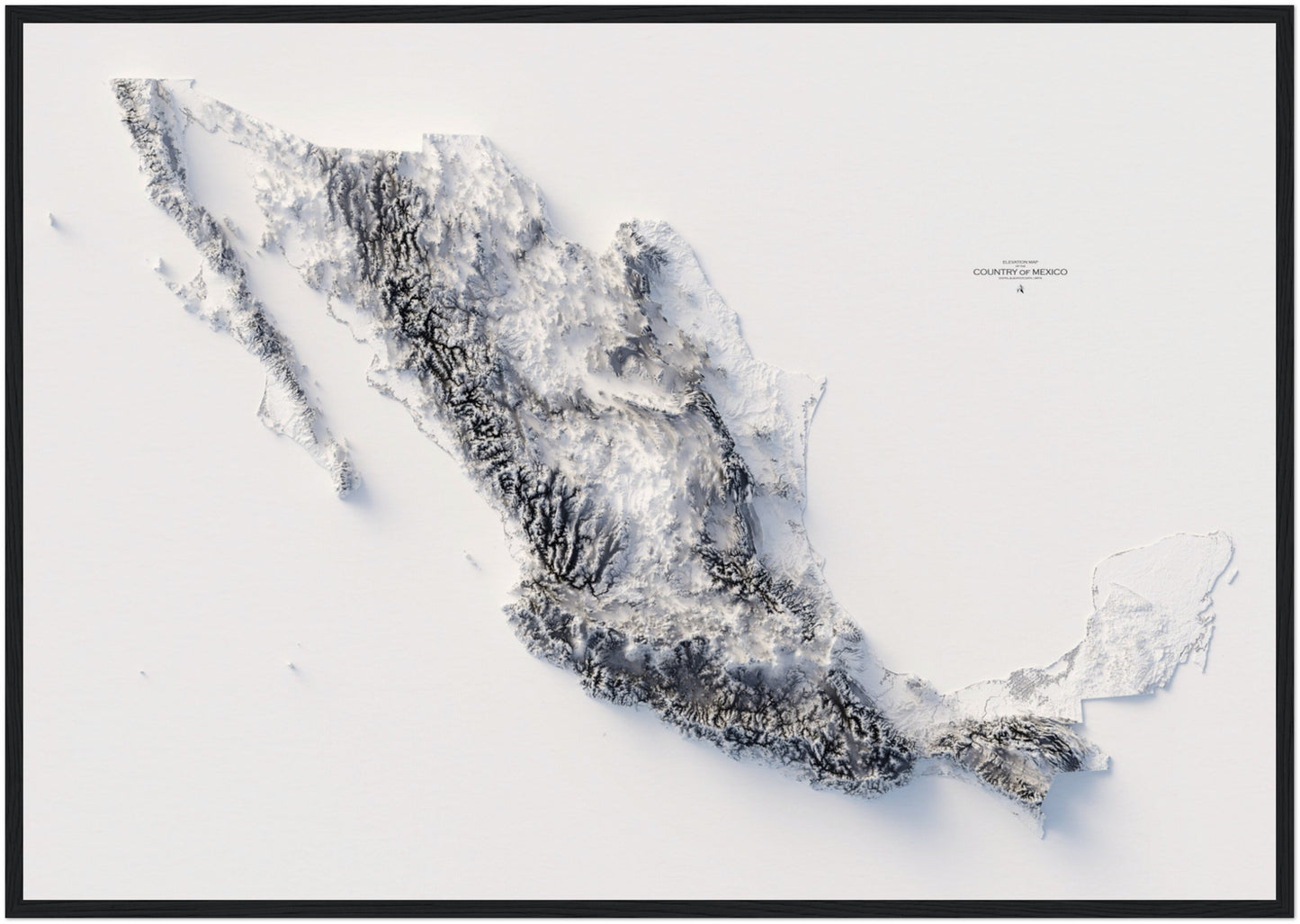 Mexico Elevation Map