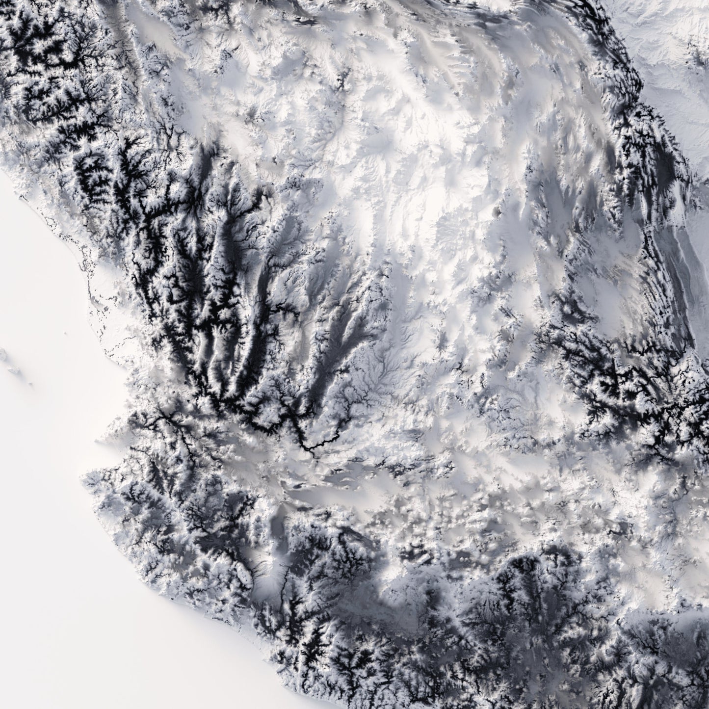 Mexico Elevation Map