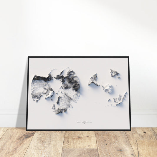 North & South Pole's Elevation Map