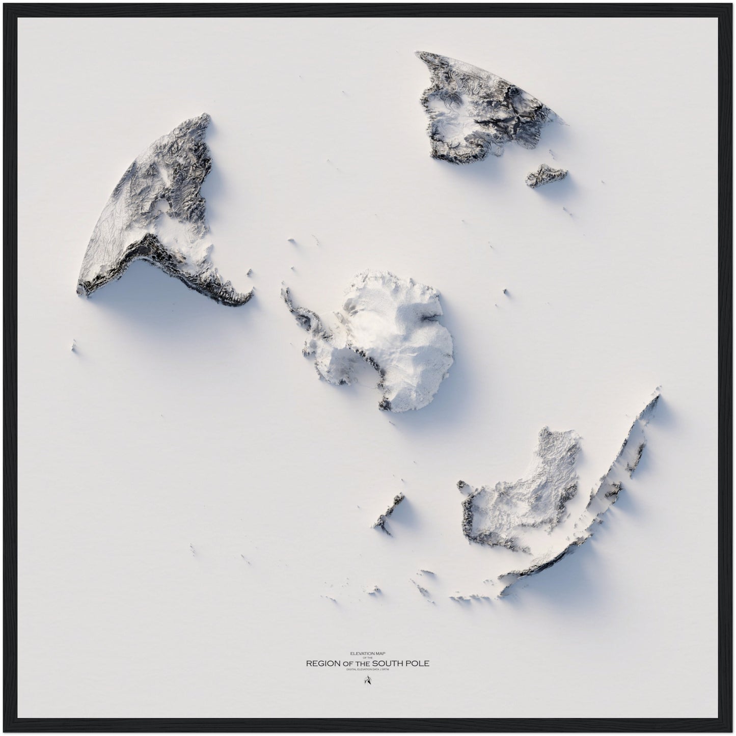 South Pole Elevation Map