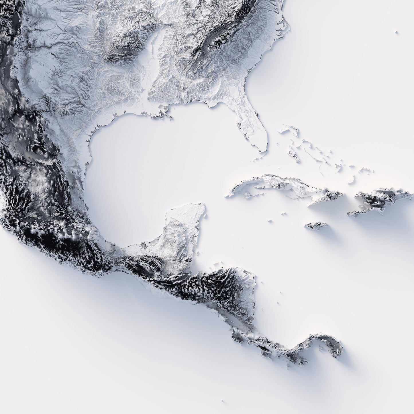 North America Elevation Map