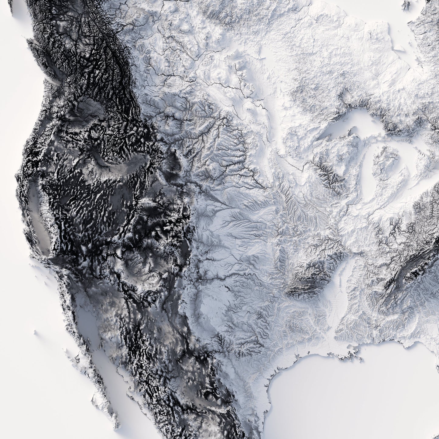 North America Elevation Map