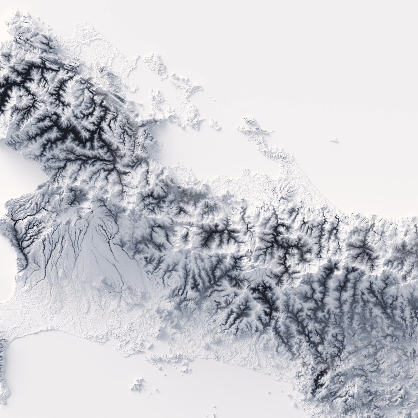 Panama Elevation Map