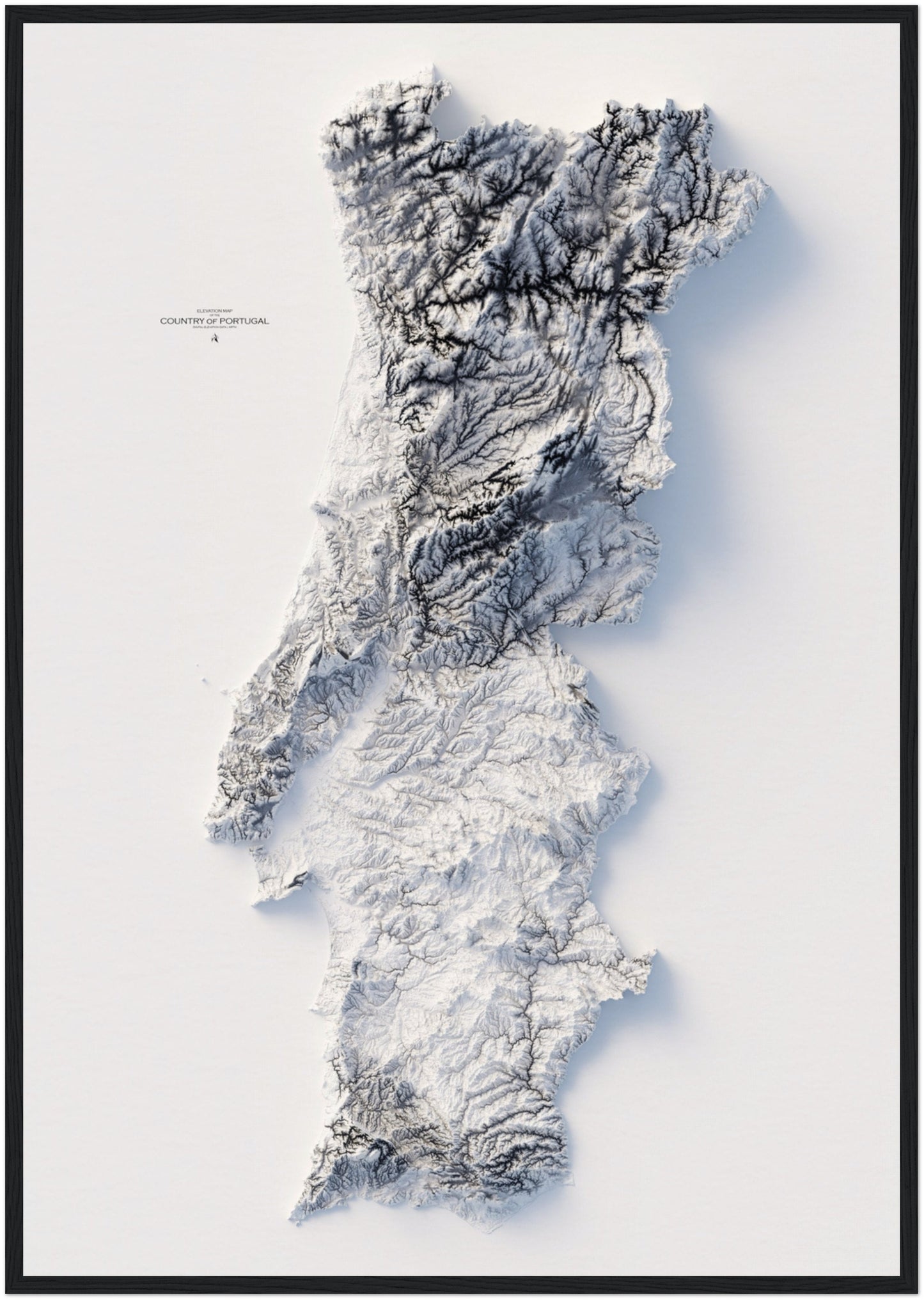 Portugal Elevation Map