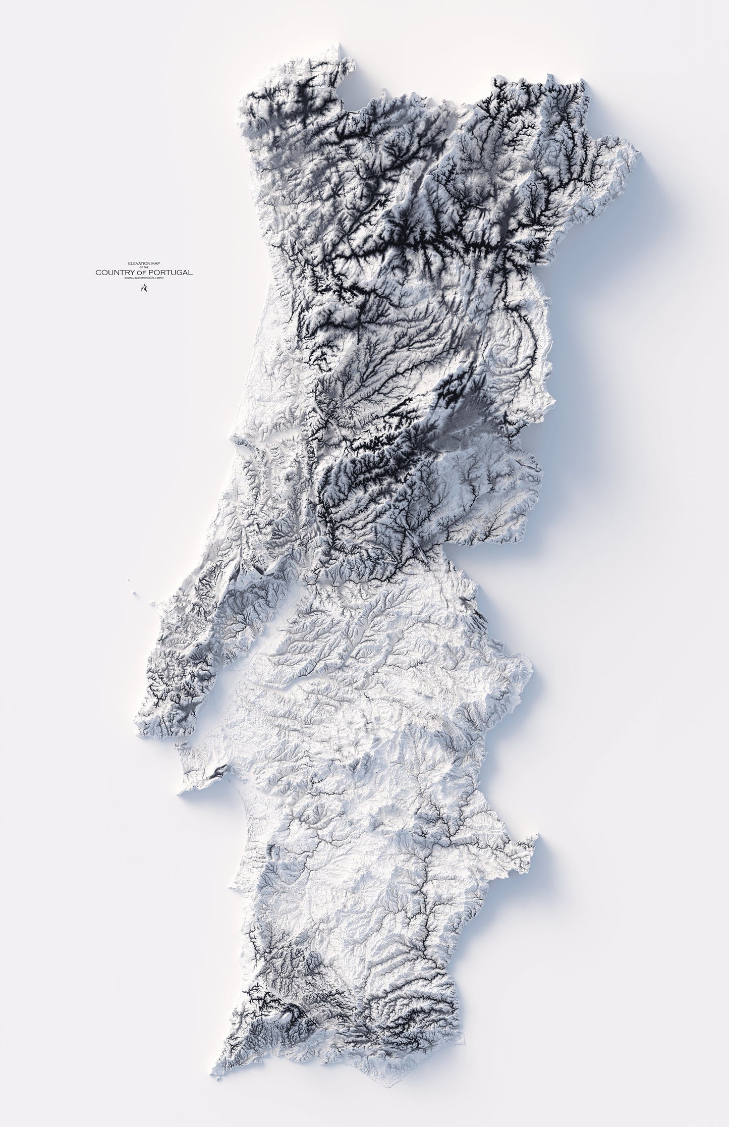 Portugal Elevation Map