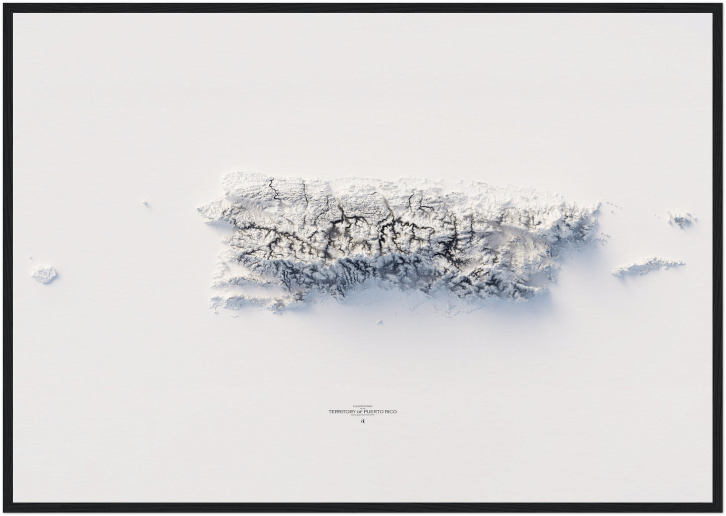 Puerto Rico Elevation Map