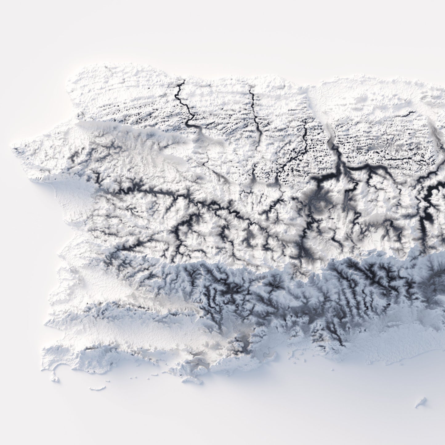 Puerto Rico Elevation Map