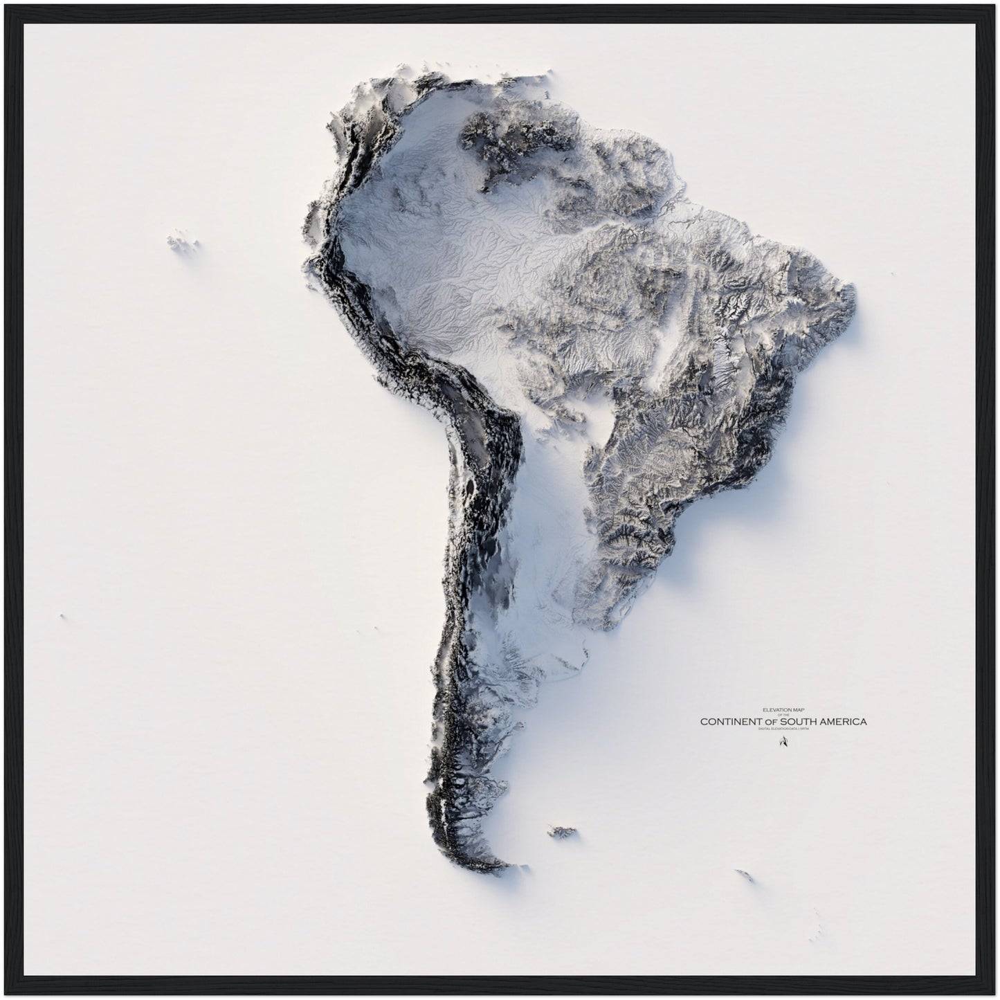 South America Elevation Map