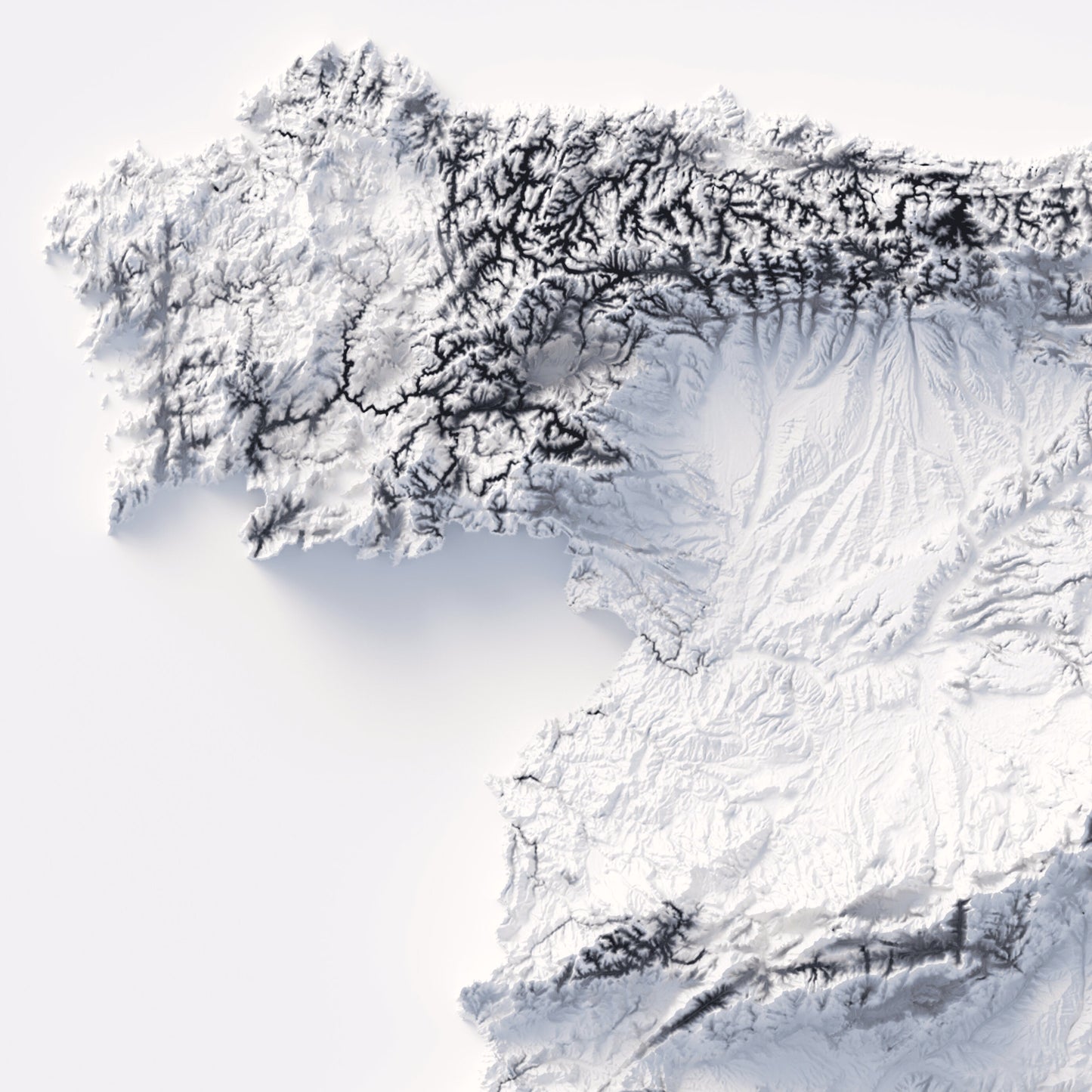 Spain Elevation Map